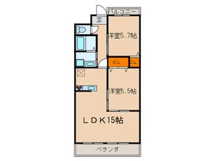 マ－ヴェラスの物件間取画像